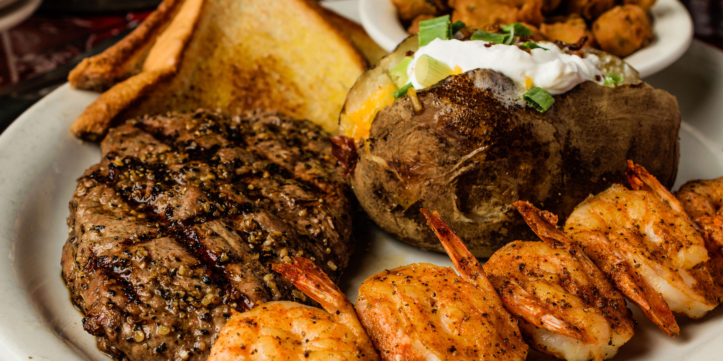 Steak and Shrimp Plate